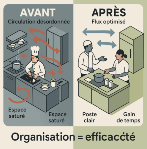 De?fis actuels de l’efficacite? en cuisine de restaurant