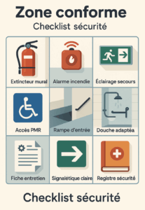 Zone conforme se?curite? salle de sport