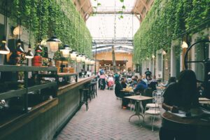 interieur vert architecture salle restaurant