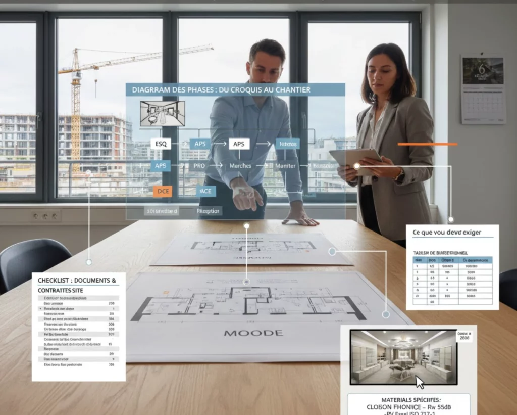Mesures, plans, photos, flux clients