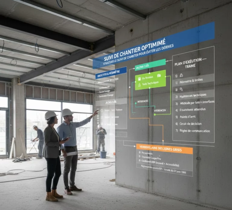 suivi chantier magasin — Suivi de chantier de magasin : les étapes clés pilotées par un architecte