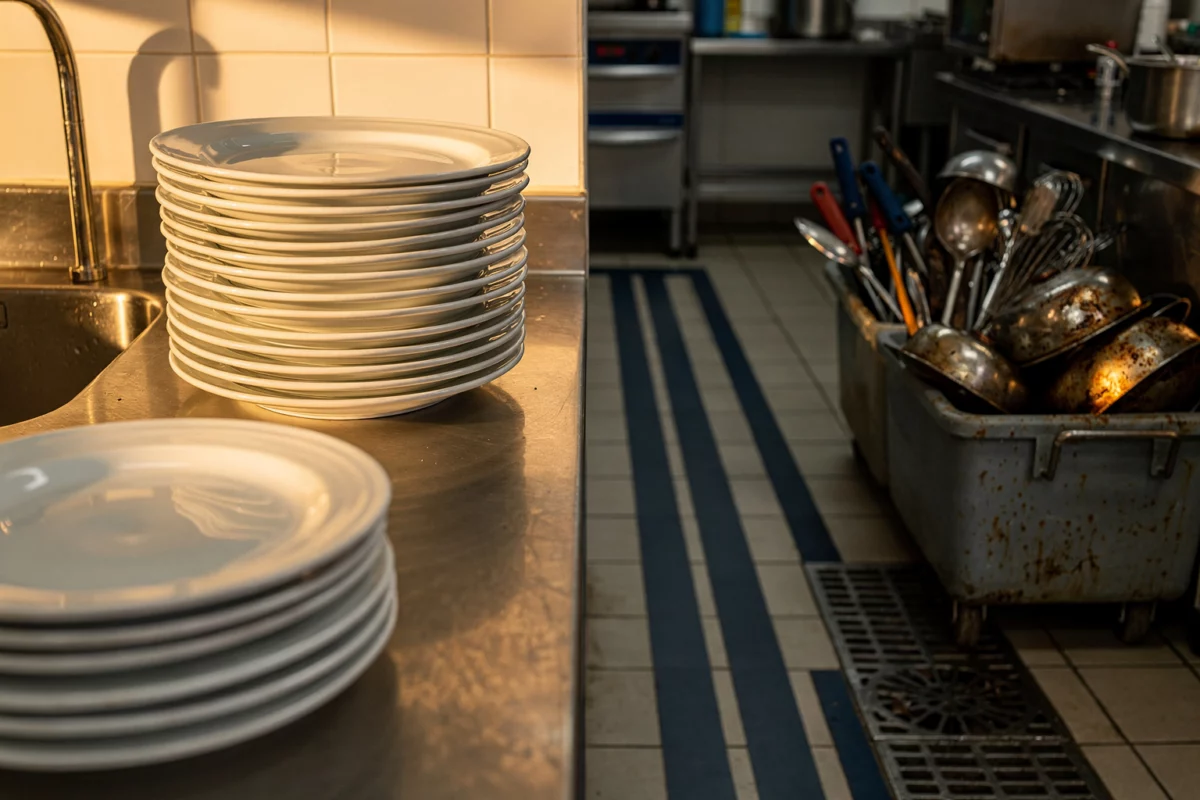 Définir un zonage et une marche en avant qui résistent Définir un zonage et une marche en avant qui résistent au service — Illustration — normes HACCP — Maitre d'oeuvre à