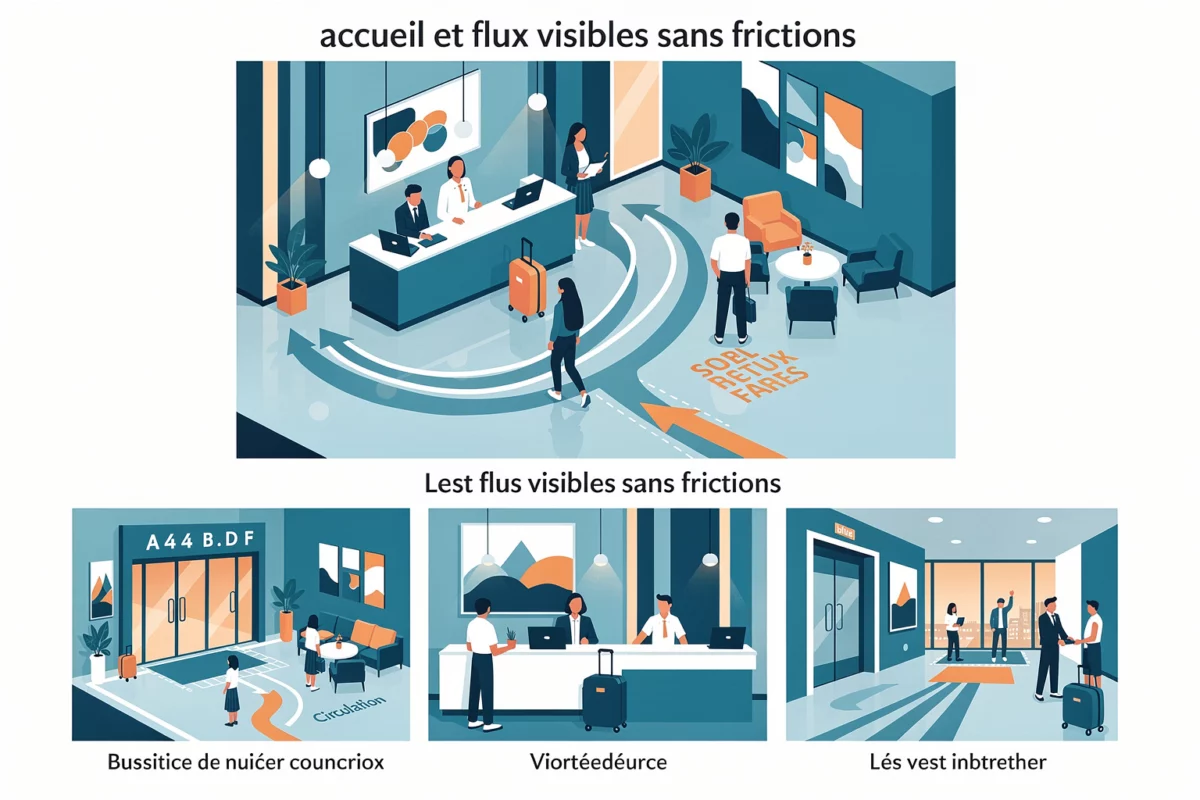 esthétique hôtel : Concevoir un zoning qui rend les usages fluides : Illustration, Maitre d'oeuvre à Toulouse en...